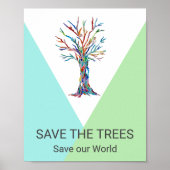 Poster Sauvez les arbres (Devant)