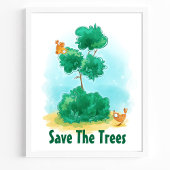 Poster Sauvez Les Arbres Jardins Oiseaux De l'environneme