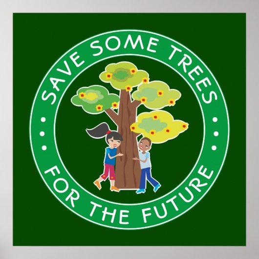 Poster Sauvez les arbres pour l'avenir De l'environnement (Devant)