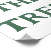 Poster Sauvez Les Arbres Typographie Rustique Mur Art (Coin)