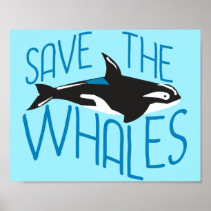 Poster Sauvez les baleines