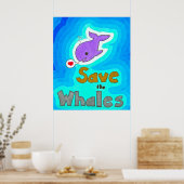 Poster Sauvez les baleines (Cuisine)