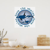 Poster Sauvez les baleines (Cuisine)