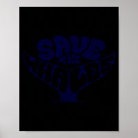 Sauvez les baleines vintage rétro environnementali