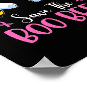 Poster Sauvez les Boobees Boo Bees Cancer du sein Hallowe (Coin)