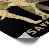 Poster Sauvez les éléphants (Coin)