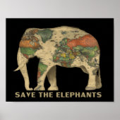 Poster Sauvez les éléphants (Devant)