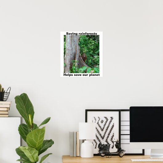 Poster Sauvez les forêts tropicales (Bureau à domicile)