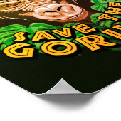 Poster Sauvez Les Gorillas - Citation De Sensibilisation (Coin)