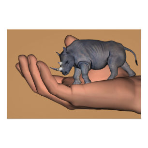 Poster Sauvez les rhinocéros !