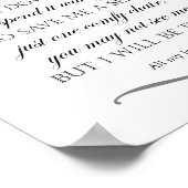 Poster Sauvez-moi un siège Poem Mariage Chaise commémorat (Coin)