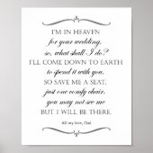 Poster Sauvez-moi un siège Poem Mariage Chaise commémorat (Devant)