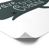 Poster Sauvez nos océans Baleine De l'environnement Blanc (Coin)