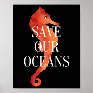 Poster Sauvez nos océans Protégez notre Jour des terres n