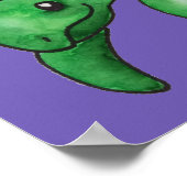 Poster Sauvez nos océans Tortue de mer violette (Coin)