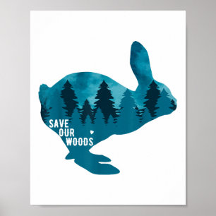 Poster Sauvez Notre Bois De l'environnement Protection Ra