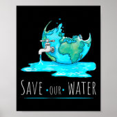 Poster Sauvez notre Jour des terres de l'eau Propre Conse (Devant)