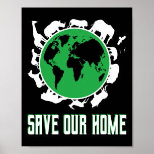 Poster Sauvez notre Jour des terres domestique Planète En