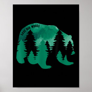 Poster Sauvez notre Woods De l'environnement Protection O