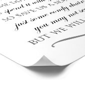 Poster Sauvez-Nous Un Siège Élégant Mariage Chaises Mémor (Coin)