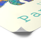 Poster Sauvez Pangolin En danger Animal Colorful Vert (Coin)