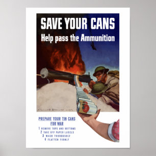 Poster Sauvez vos boîtes -- Aidez à passer les munitions