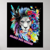 Poster Savage Lion Sticker  (Devant)
