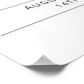 Poster Savannah - Aquarelle Péches Fête de Mariage (Coin)