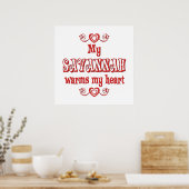 Poster Savannah Chats Chauds Mon Coeur (Cuisine)