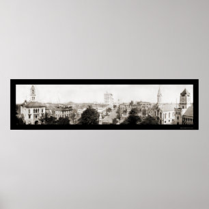 Poster Savannah GA Photo panoramique 1909