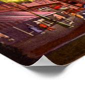 Poster Savannah, Georgia Bull Street la nuit (Coin)