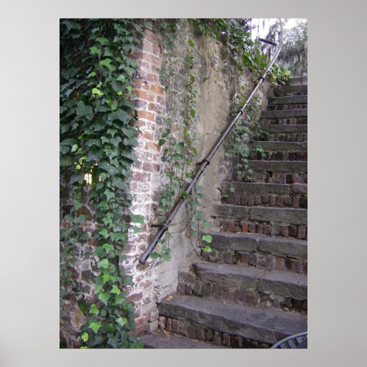 Poster Savannah Georgia Déplaisant Stairs (Devant)