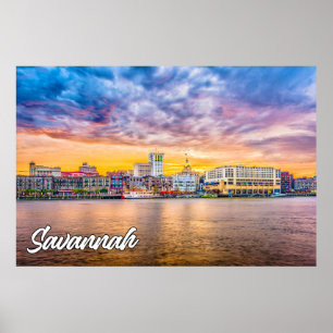 Poster Savannah, Géorgie, États-Unis