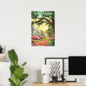 Poster Savannah Géorgie vintage (Bureau à domicile)