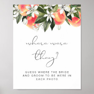 Poster SAVANNAH Mariage Peach Guess Where Were They