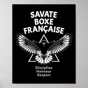 Poster Savate Boxe Française Aigle 