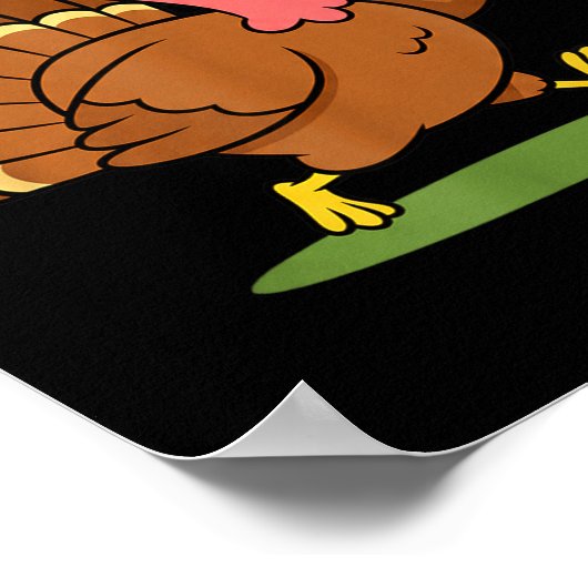 Poster Save A Turkey, Eat Zza Funny Thanksgiving Design F (Coin)