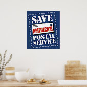 Poster Save America's Postal Service (Cuisine)