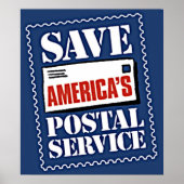 Poster Save America's Postal Service (Devant)