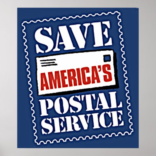 Poster Save America's Postal Service (Devant)