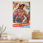 Poster Save More, Reprint of British war time poster. (Cuisine)