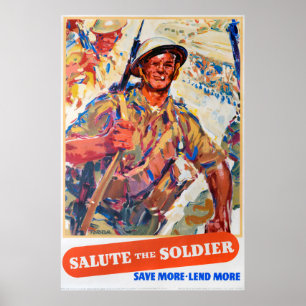 Poster Save More, Reprint of British war time poster.