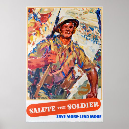 Poster Save More, Reprint of British war time poster. (Devant)