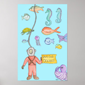 Poster Save Our Oceans