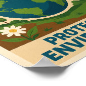 Poster Save Our Planet - Retro De l'environnement Awarene (Coin)