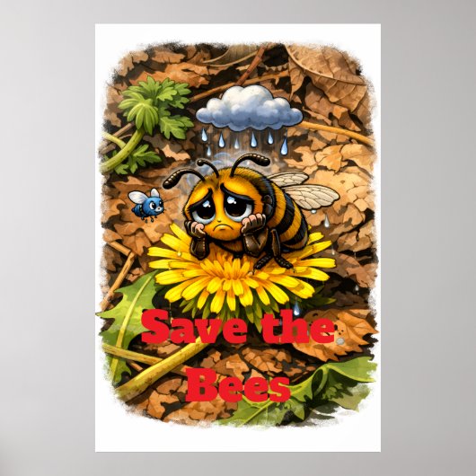 Poster Save the Bees (Devant)