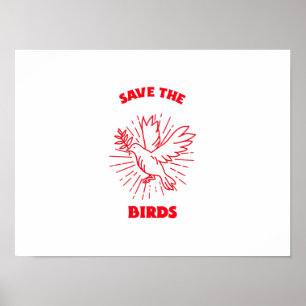 Poster Save the birds
