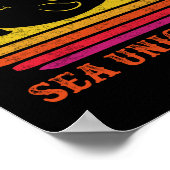 Poster Save the Sea Unicorns Retro Narwhal (Coin)