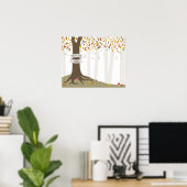 Poster Save The Trees Autumn Fall Woodland Forest (Bureau à domicile)