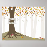 Save The Trees Autumn Fall Woodland Forest